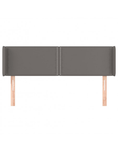 Testiera ad Orecchio Grigio 147x16x78/88 cm in Similpelle