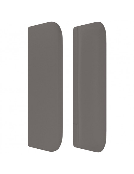 Testiera ad Orecchio Grigio 147x16x78/88 cm in Similpelle