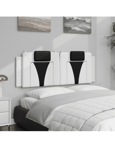 Cuscino Testiera Nero e Bianco 120 cm in Similpelle