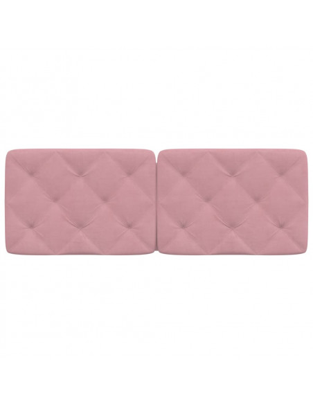 Cuscino Testiera Rosa 120 cm in Velluto