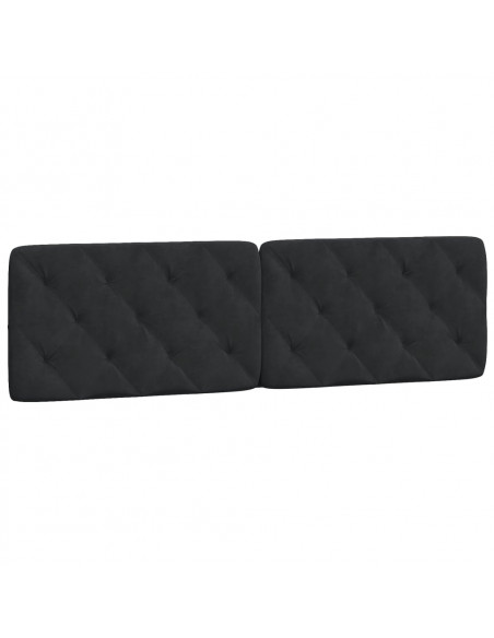 Cuscino Testiera Nero 180 cm in Velluto