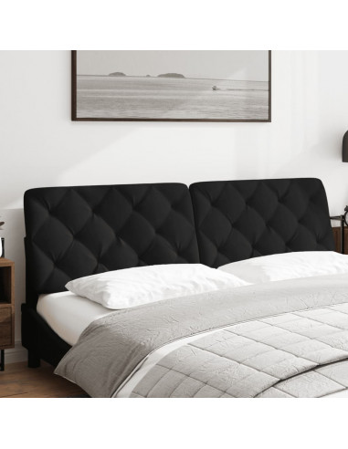 Cuscino Testiera Nero 180 cm in Velluto