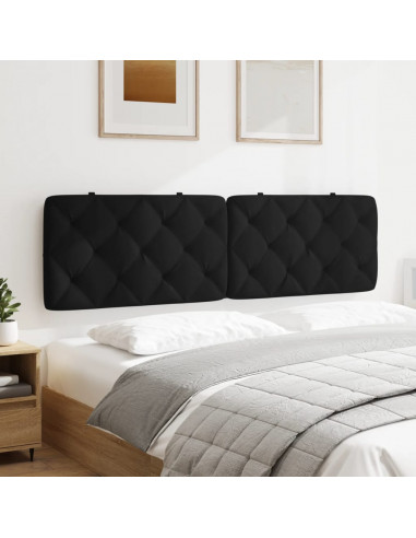 Cuscino Testiera Nero 180 cm in Velluto