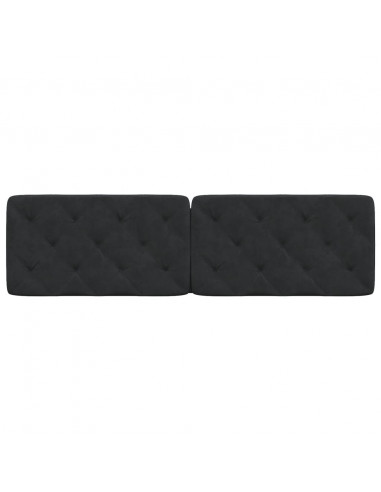 Cuscino Testiera Nero 180 cm in Velluto