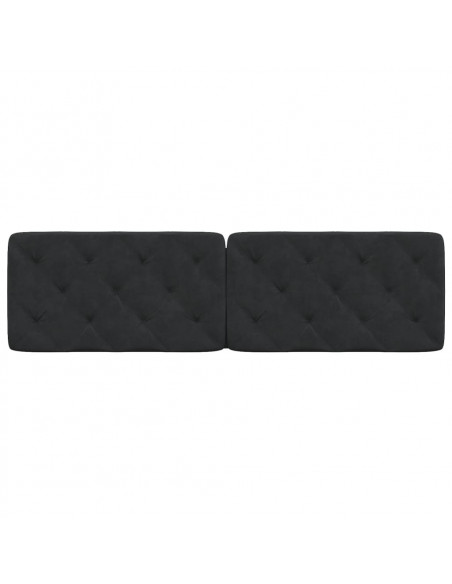 Cuscino Testiera Nero 180 cm in Velluto