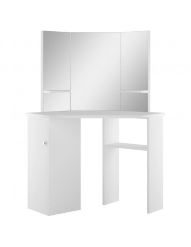 Toeletta Tavolino da Trucco ad Angolo Bianco