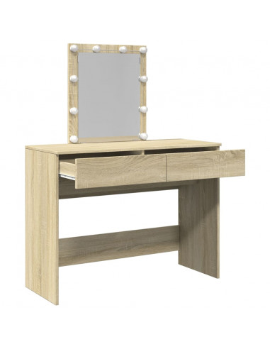 Toeletta con LED Rovere Sonoma 100x40x130 cm