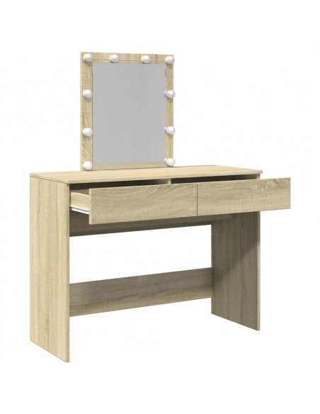 Toeletta con LED Rovere Sonoma 100x40x130 cm