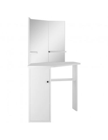 Toeletta Tavolino da Trucco ad Angolo Bianco