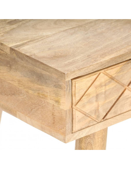 Tavolino da Trucco 100x50x76 cm in Legno Massello di Mango