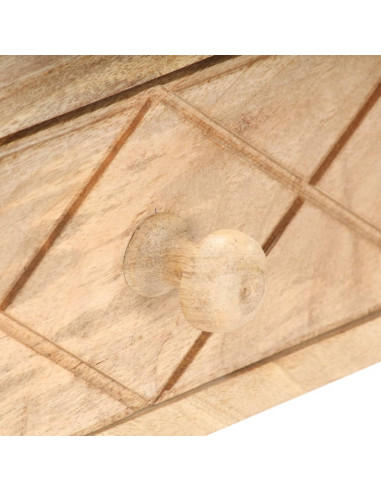 Tavolino da Trucco 100x50x76 cm in Legno Massello di Mango