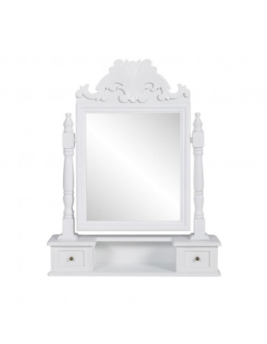 Toletta con Specchio Rettangolare Oscillante in MDF