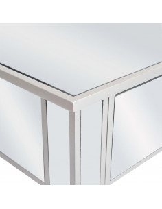 Toletta con Sgabello in MDF e Vetro 2