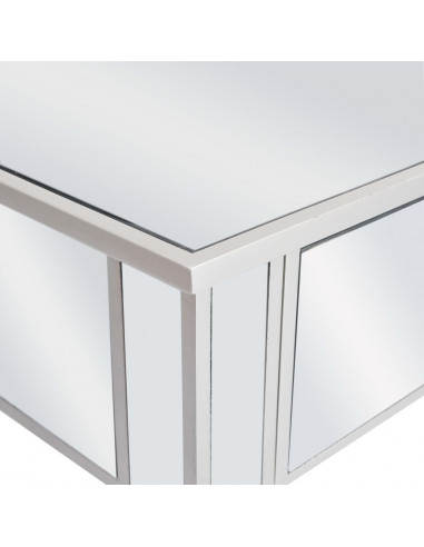 Toletta con Sgabello in MDF e Vetro