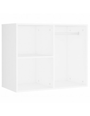 Toeletta LED con 2 Armadietti in Legno Multistrato Bianco