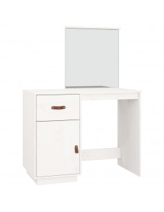 Toeletta Bianca 95x50x134 cm in Legno Massello di Pino 2