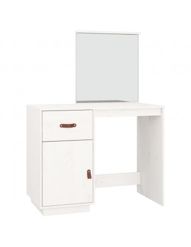 Toeletta Bianca 95x50x134 cm in Legno Massello di Pino