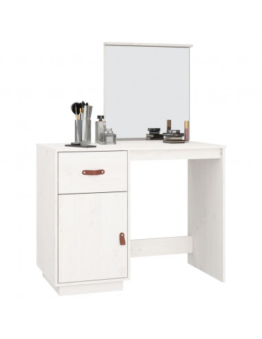 Toeletta Bianca 95x50x134 cm in Legno Massello di Pino