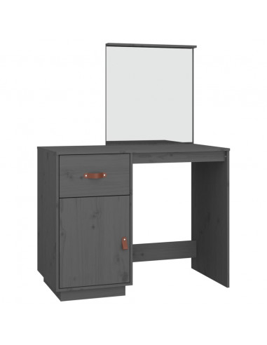 Toeletta Grigia 95x50x134 cm in Legno Massello di Pino