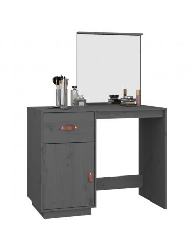 Toeletta Grigia 95x50x134 cm in Legno Massello di Pino