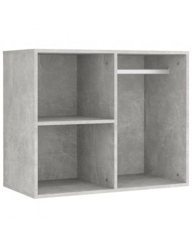 Toeletta LED con 2 Armadietti Legno Multistrato Grigio Cemento