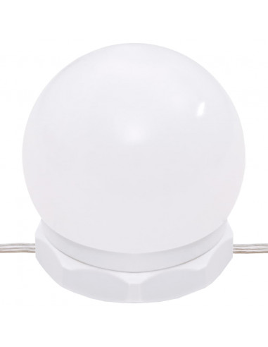 Set Tavolo da Toeletta con LED Rovere Fumo in Legno Multistrato