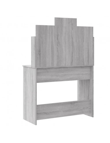 Toeletta con Luci LED Grigio Sonoma 96x40x142 cm