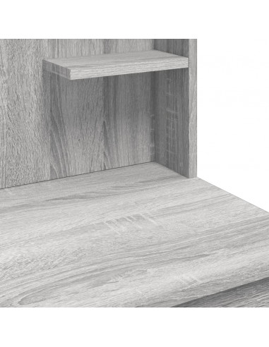 Toeletta con Luci LED Grigio Sonoma 96x40x142 cm