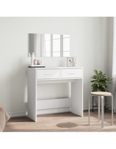 Toeletta con Specchio Bianco 80x39x80 cm