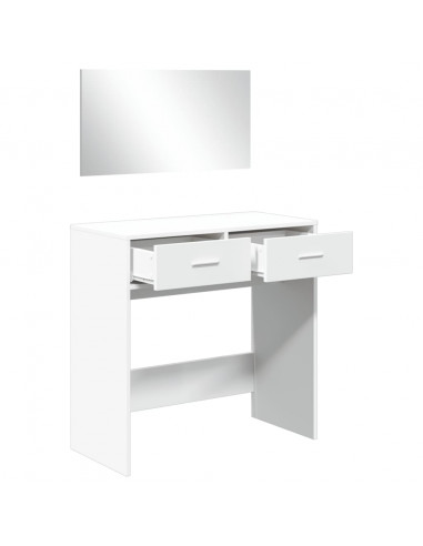 Toeletta con Specchio Bianco 80x39x80 cm