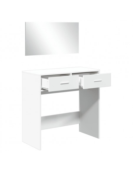 Toeletta con Specchio Bianco 80x39x80 cm