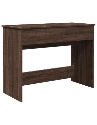 Toeletta con Specchio Rovere Marrone 100x45x76 cm