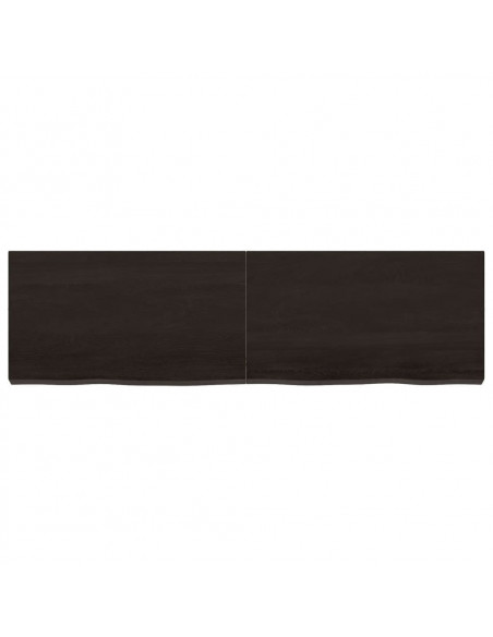 Piano Bagno Marrone Scuro 140x40x(2-6)cm Legno Trattato