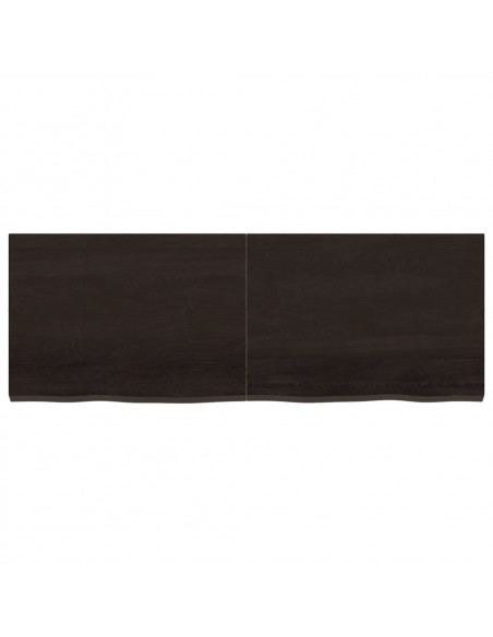 Piano Bagno Marrone Scuro 140x50x(2-4)cm Legno Trattato