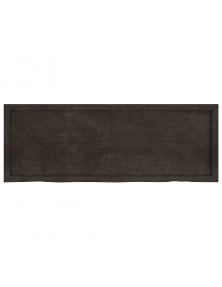 Piano Bagno Marrone Scuro 140x50x(2-4)cm Legno Trattato