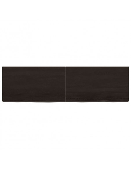 Piano Bagno Marrone Scuro 140x40x(2-4)cm Legno Trattato