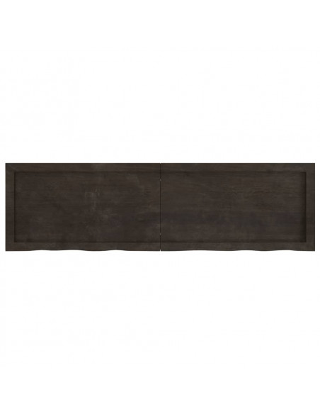 Piano Bagno Marrone Scuro 140x40x(2-4)cm Legno Trattato