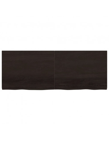 Piano Bagno Marrone Scuro 160x60x(2-4)cm Legno Trattato