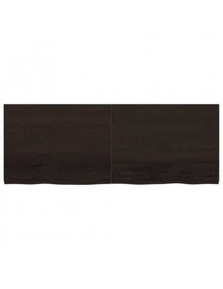 Piano Bagno Marrone Scuro 160x60x(2-4)cm Legno Trattato