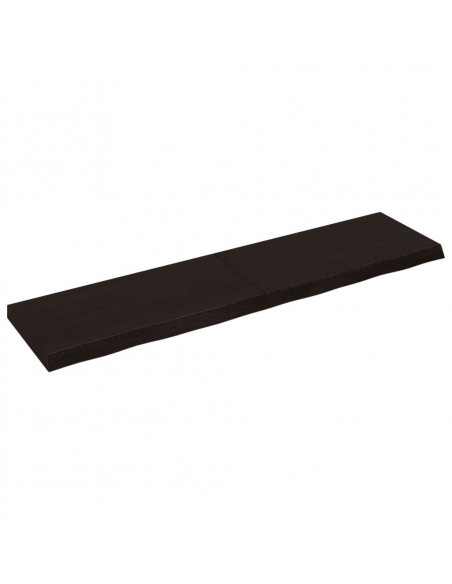 Piano Bagno Marrone Scuro 160x40x(2-6))cm Legno Trattato