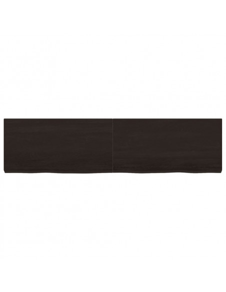 Piano Bagno Marrone Scuro 160x40x(2-6))cm Legno Trattato