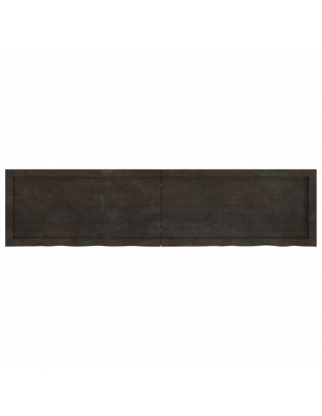 Piano Bagno Marrone Scuro 160x40x(2-6))cm Legno Trattato