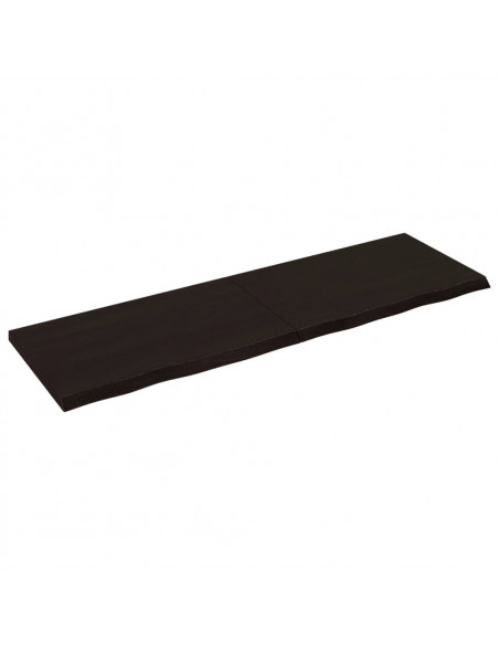 Piano Bagno Marrone Scuro 160x50x(2-4)cm Legno Trattato