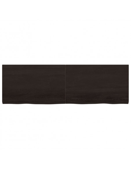 Piano Bagno Marrone Scuro 160x50x(2-4)cm Legno Trattato