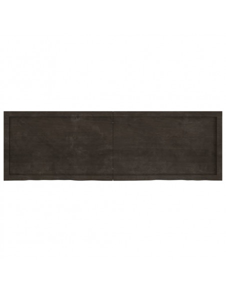 Piano Bagno Marrone Scuro 160x50x(2-4)cm Legno Trattato