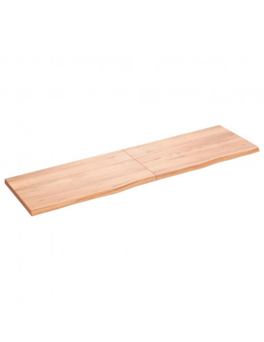 Piano Bagno Marrone 180x50x(2-4) cm Legno Massello Trattato