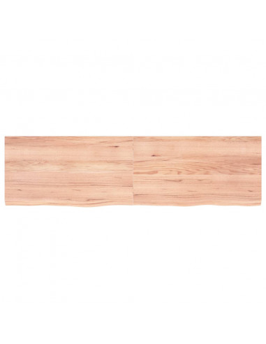 Piano Bagno Marrone 180x50x(2-4) cm Legno Massello Trattato