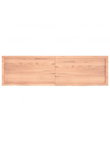 Piano Bagno Marrone 180x50x(2-4) cm Legno Massello Trattato