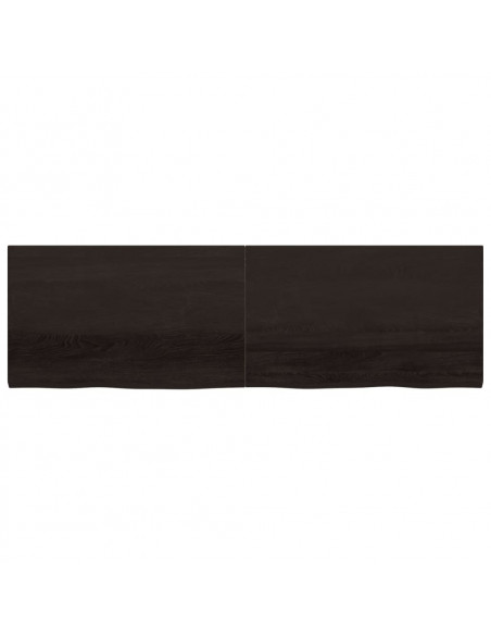 Piano Bagno Marrone Scuro 200x60x(2-4)cm Legno Trattato