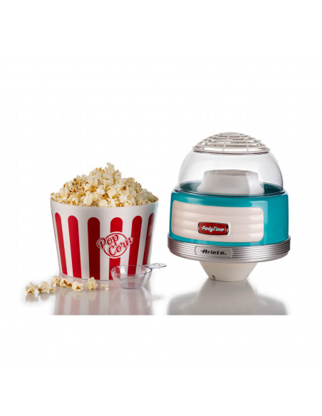 Ariete 2957 Pop Corn XL Party Time - Macchina per Popcorn - Scoppia 60gr di Mais in 2 minuti ad Aria Calda - Ciotola Estraibile 